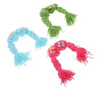 GARVALON 3pièces Perruques pour Petits Chiens Perruques de Cosplay pour Chiens Tressées avec Pince à Cheveux Accessoires de Déguisement pour Jeux de Rôle et Cosplay