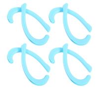 GARVALON 4 paires Protections Oreilles Silicone Transparent Bleu Accessoires Pratiques pour Masque Anti- Pression Extension de Cordon Confortable pour Usage Quotidien Extérieur