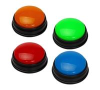 GARVALON 4 pièces Buzzer Lumineux et Sonore pour Jeu Interactif Réponse Rapide pour Garçon Fille et Classe Apprentissage Précoce et Activités Éducatives