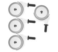 GARVALON 4 Roues Pivotantes Universelles pour Poussette et Trotteur Silencieuses Résistantes à L'Usure Plastique Gris H Démontables Droit Accessoires de Remplacement pour Balades en