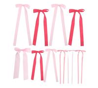 GARVALON 40 Nœuds Décoratifs Muraux en Ruban Satin Rose Kit de Décoration 40 Pièces pour Sapin de Noël Anniversaire Shower et Enterrement de Vie de Jeune Fille Stickers Autocollants