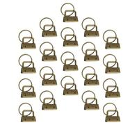 GARVALON 40 pièces Lot de Pinces Métalliques pour Embouts de Sangle Accessoires pour à Main Fermoirs Robustes Bronze Antique Clips Durables pour Porte-clés et Décoration