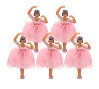 GARVALON 5 pièces Doll Decorations Ballet Dancing Girl Figurines for Eight-Tone Music Box Accessories Elegant Princess Doll Set for Music Box Collection and