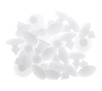 GARVALON 50 Rivets de Remplacement Blancs pour Doublure de Casque de Chantier, Fixations à Rivets en Abs, Lot de 50 Pièces, Accessoires de Sécurité Solide et Compatibles, Réparation Casque