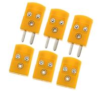 GARVALON 6 pièces Adaptateur Thermocouple Type K Mâle et Femelle Connecteur Pratique Abs Compatible Capteurs K-type Mâles Femelles pour Instruments Thermocouple