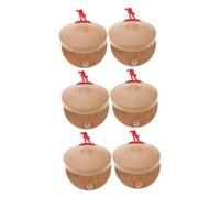 GARVALON 6 pièces Castagnettes à Doigts Bois Instrument de Percussion Musical Portable Facile à Jouer pour Débutants et Adultes