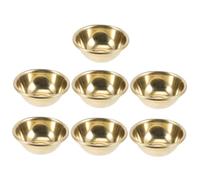 GARVALON 7 pièces Bol Offrande Bouddhiste de Bol Rituel Jaune pour Pratique Spirituelle Offrande Eau Décoration Temple et Usage Polyvalent