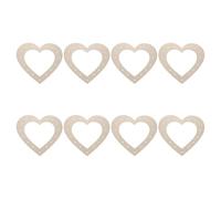 GARVALON 8 Pièces Cadres de Couronnes Bois Forme de Cœur Supports Robustes pour Décoration de Mariage Saint-Valentin et Fêtes Base DIY pour Guirlandes et Fleurs