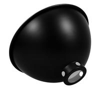 GARVALON Abat-Jour en Fer 8,5 Pouces pour Lampe Chauffante de Terrarium, Réflecteur Isolant Noir Extérieur Blanc Intérieur, Protecteur de Luminaire pour Reptiles, Couvercle pour Lampe