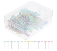 GARVALON Aiguilles à Coudre Tête Noeud Multicolores 100 Pcs Épingles Droites en Acier Tête Plastique Kit de Goupilles de Positionnement pour Couture Loisirs Créatifs et Décoration