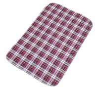 GARVALON Alèse Lavable et Réutilisable pour Incontinence Adulte Protège-Matelas Imperméable Grand Format 60X90 CM 4 Couches Épaisses en Tissu Doux à Carreaux Violets Protection