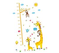 GARVALON Autocollant Mural De Hauteur Amovible Pour Garçon Fille Décalque Décoratif De Mesure Avec Animaux Cartoons Sticker Murale Pour Chambre Garçon Fille Et Salle De Jeux
