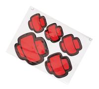 GARVALON Autocollants Patch pour Voiture Rouge Film Adhésif Extérieur Résistant Pet Décoration Auto Personnalisée pour Capot Portière et Pare-Chocs Kit Autocollants Voiture
