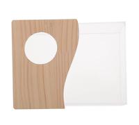 GARVALON Bac à Sable Multifonction en Acrylique Transparent Demi-Couvercle en Bois, Bac à Litière pour Hamsters, Souris Et Petits Rongeurs, pour Salle De Bain Et Cachette