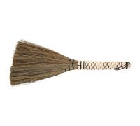 GARVALON Balai de Table Mini Balayette Compacte Paille Faite Main pour Nettoyage de Bureau Clavier et Cage à Hamster Outil de Nettoyage Polyvalent et Peu Encombrant Couleur Aléatoire