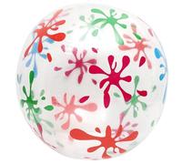 GARVALON Ballon de Plage Gonflable Transparent 80 CM Balle Extensible pour Garçon et Filles Ballon D’Étirement Résistant pour Jeux Extérieurs Piscine et Plage