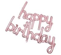 GARVALON Ballons d'Anniversaire en Aluminium Rose Doré « Joyeux Anniversaire » 1 Ensemble Lettres Ballon Décoratif pour Fête d'Anniversaire Garçon et Filles Garçons Filles