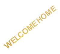 GARVALON Bannière Décorative Welcome Home pour Fête, Drapeau Suspendu en Papier, Décoration Festive pour Accueil Maison, Ornement Suspendu pour Anniversaire et Rassemblement Familial