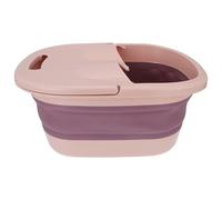 GARVALON Bassin de Trempage Pliable Pieds Seau de Bain pour Pied en Plastique Résistant 1 Pièce Rose Usage Domestique et Voyage Stimulation Circulation Sanguine