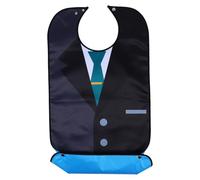 GARVALON Bavoir Grand pour Adultes Imperméable en Polyester, Bavoir Ajustable Léger Bouton, Protection Alimentaire pour Personnes Âgées et Usage Quotidien