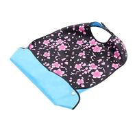 GARVALON Bavoir pour Personnes Âgées Réutilisable, Protection Vêtements Large, Tissu Résistant aux Taches, Taille Adulte, Coloris Cerisier, Adapté Repas Quotidiens et Aides