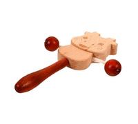 GARVALON Bois Traditionnel à Main pour Bébé, Tambour Musical Portable, D’éveil Coloré pour Tout-petits, Développement du Rythme et Coordination, Instrument Dessin Animé pour Garçon