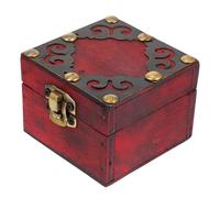 GARVALON Boîte à Bijoux Mini Bois Vintage Boîte de Rangement Portable Simple avec Fermeture Solide Coffre Précieux Décoratif pour Bijoux et Objets Précieux Cadeau Pratique