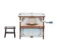 GARVALON Boîte à Musique Bois DIY Piano à Manivelle pour Garçon Fille Éducatif Puzzle Musical Décoration de Bureau et Maison Coordination Main-œil Cadeau Garçon Fille