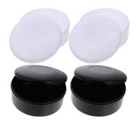 GARVALON Boîte de Pièces d'Échecs en Plastique Couvercle 4 Pièces Coffret de Rangement Compact et Portable pour Jeu de Go et Échecs Maison Loisirs