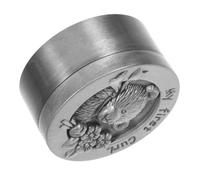 GARVALON Boîte De Rangement Cheveux Fœtaux Garçon Fille Métal Coffret Souvenir Petite Boîte Dents Lait Personnalisée Avec Motif Ours Ancien Étain Cadeau Pratique Et Portable Pour Garçon Fil