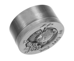 GARVALON Boîte De Rangement Cheveux Fœtaux Garçon Fille Métal Coffret Souvenir Petite Boîte Dents Lait Personnalisée Avec Motif Ours Ancien Étain Cadeau Pratique Et Portable Pour Garçon Fil