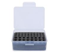 GARVALON Boîte de Rangement pour Piles AA et AAA, étanche à la poussière, avec Plusieurs Compartiments, Insert en Mousse et Couvercle Transparent, empilable pour la Maison, Le Bureau et