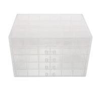 GARVALON Boîte de Rangement Transparente Empilable à 5 Niveaux pour Collection de Cristaux et Minéraux 120 Compartiments Organisateur Sécurisé pour Garçon et Filles Coffret Polyvalent