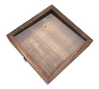 GARVALON Boîte en Bois Massif pour Insectes avec Couvercle à Charnière Vitrine de Présentation 25X25X45 CM Coffret de Collection pour Spécimens Cadre Décoratif pour Fleurs Séchées et