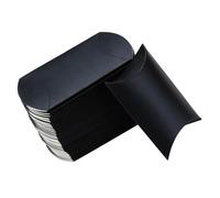 GARVALON Boîte en Papier Kraft Forme Coussin 100 Pcs avec Cordelette Noire Emballage Présent Solide Décoratif pour Fête Noël Anniversaire Invités