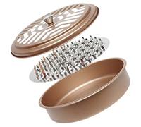 GARVALON Boîte Porte-Bobine Métallique Couvercle Creux, Support de Bobine D’Parfum pour Usage Intérieur et Extérieur, Résistant au Vent, Adapté Salon et Terrasse, Couleur Dorée