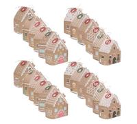 GARVALON Boîtes de Calendrier de L'Avent de Maison 24 Pièces en Papier Décoratif pour Friandises de Noël Coffret Présent Festif pour Famille et Fêtes Boîte à Pâtisseries et Dragées