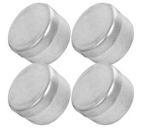 GARVALON Boîtes de Prélèvement Rondes en Aluminium 4 Pièces pour Supports de Pesée de Sol Récipients Métalliques avec Couvercles Usage Laboratoire et Terrain Stockage Précis