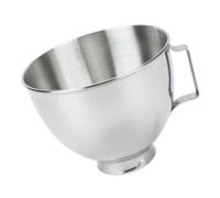 GARVALON Bol Mélangeur Inox 5l Compatible avec Robot de Cuisine, Bol de Remplacement Poignée Ergonomique, Fond Plat pour Mélange Homogène, Acier Inoxydable Solide, Lave-vaisselle Adapté,