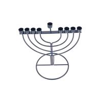 GARVALON Bougeoir Hanukkah Branches Alliage Bleu Ornement Vintage pour Table à Dîner Chandelle Juive Traditionnelle de Jérusalem Décoration Religieuse et Festive