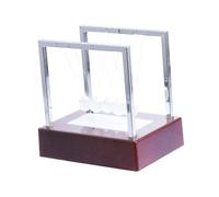 GARVALON Boule de Newton Lumineuse Grosse Taille Socle Rouge Ornement Décoratif de Pendule Newton Dynamique sans Pile Anti-Stress pour Bureau et Décoration Intérieure