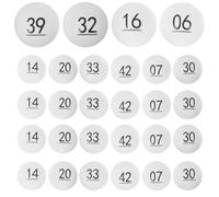 GARVALON Boules de Loterie Numérotées en Plastique PP Blanc, Lot de 50 Sphériques sans Couture, Résistantes et Solide pour Tombolas, Tirages au Sort et Jeux Festifs