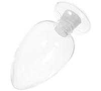 GARVALON Bouteille Verre Transparent Conique avec Bouchon Caoutchouc Flacon de Rangement et Présentation Verre Poli sans Burr Utilisation Pratique pour Stockage Échantillons et Décoration