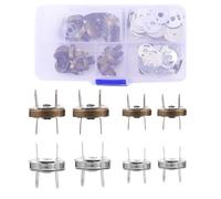 GARVALON Boutons Magnétiques Robustes 20 Pcs Argenté et Cuivre Ancien Fermoirs Réutilisables pour Paquet Couture DIY Résistants à L’Usure Fixation Sécurisée pour Accessoires de Couture