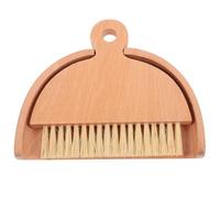 GARVALON Broom and Dustpan Set Bois Compact pour Nettoyage Précis Brosse Douce sans Rayure pour Clavier et Surfaces Ensemble Petite Balayette et Pelle pour Bureau et Maison