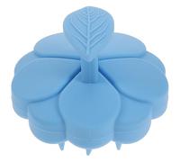 GARVALON Brosse à Shampoing en Silicone Bleue Brosse de Bain Masseur de Cuir Chevelu Exfoliant Nettoyage Profond Soulagement Maux de Tête Soins Capillaires Quotidien Salle de Bain