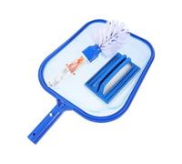 GARVALON Brosse Manuelle Brosse de Nettoyage Épuisette pour Aquarium, Ensemble de 3 pièces, Portable, en Aluminium et PVC, pour Piscine et Entretien