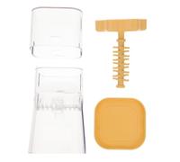 GARVALON Broyeur Manuel Multi-Usages en Plastique Jaune pour Chocolat et Noix Presse-Purée Amovible Compacte Hachoir à Aliments Pratique Cuisine pour Fruits Secs et Arachides Outil la