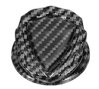 GARVALON Cache-Bouton de Démarrage Voiture en Plastique Noir Carbone Protection Anti-Rayures pour Interrupteur à Bouton-Poussoir Couvercle de Commutateur d'Allumage Adapté Accessoire