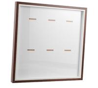 GARVALON Cadre Médaille Grosse Capacité en Bois et Verre, Étui à Badge Élégant pour Présentoir à Médailles de Course, pour Bureau ou Mur